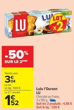 Lu - lu L'ourson offre à 3,04€ sur Carrefour Drive