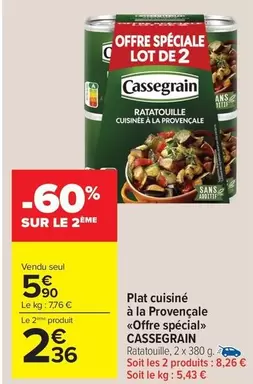 Cassegrain - Plat Cuisiné À La Provençale offre à 5,9€ sur Carrefour Drive