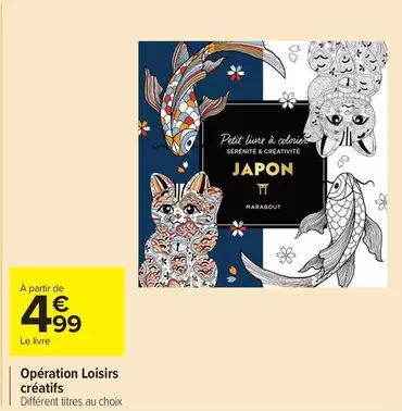 Marabout - Opération Loisirs Créatifs offre à 4,99€ sur Carrefour Drive