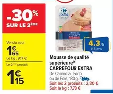 Carrefour - Mousse De Qualité Supérieure offre à 1,65€ sur Carrefour Drive