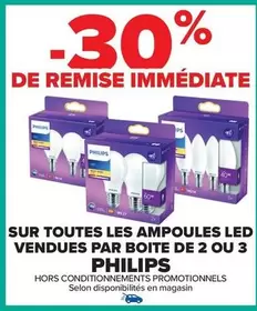 Philips - Sur Toutes Les Ampoules Led Vendues Par Boite De 2 Ou 3 offre sur Carrefour Drive