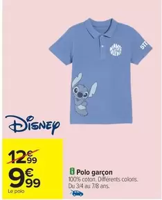 Disney - Polo Garçon offre à 9,99€ sur Carrefour Express