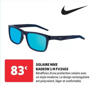 Nike - Solaire Radeon 1 M FV2403 offre à 83€ sur Auchan Hypermarché