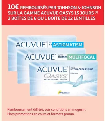 Acuvue Oasys  offre sur Auchan Hypermarché