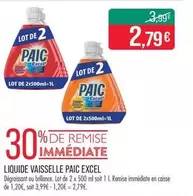 Paic - Liquide Vaisselle Excel offre à 2,79€ sur Supermarché Match