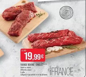 Viande Bovine: Onglet offre à 19,99€ sur Supermarché Match
