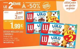 Lu - Gateaux Moelleux L'ourson offre à 1,99€ sur Supermarché Match