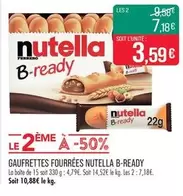 Nutella - Gaufrettes Fourrées B-Ready offre à 3,59€ sur Supermarché Match