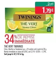 Twinings - Thé Vert offre à 1,79€ sur Supermarché Match