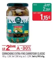 Carrefour - Cornichons Extra-Fins Classic offre à 1,15€ sur Supermarché Match