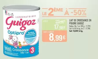 Laboratoires Guigoz - Lait De Croissance En Poudre offre à 8,99€ sur Supermarché Match