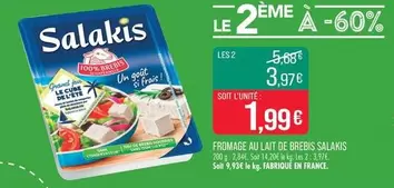 Salakis - Fromage Au Lait De Brebis offre à 1,99€ sur Supermarché Match