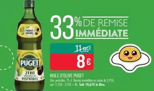 Puget - Huile D'olive offre à 8€ sur Supermarché Match
