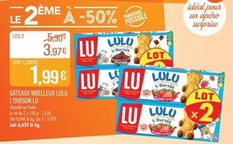 Lu - Gâteaux Moelleux L'ourson offre à 1,99€ sur Supermarché Match