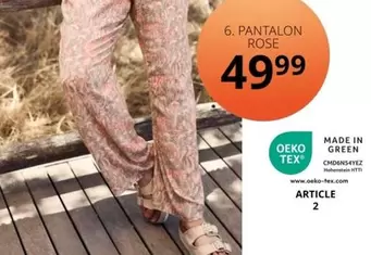 Pantalon Rose offre à 49,99€ sur Ulla Popken