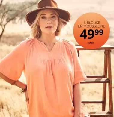Blouse En Mousseline offre à 49,99€ sur Ulla Popken