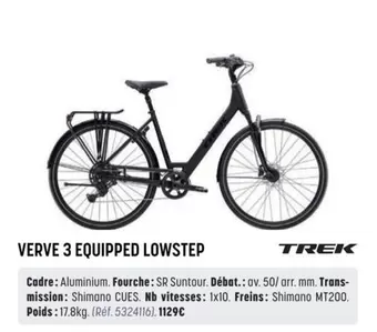 Trek - Verve 3 Equipped Lowstep offre à 1129€ sur Bouticycle