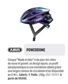 Powerdome offre à 119,95€ sur Bouticycle