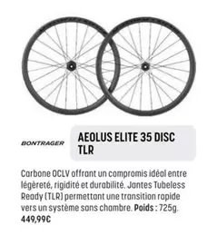 Bontrager - Aeolws Elite 35 Disc TLR offre à 449,99€ sur Bouticycle