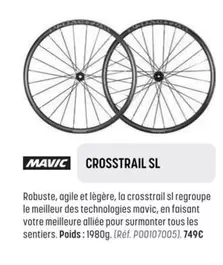 Mavic - Crosstrail SL offre à 749€ sur Bouticycle