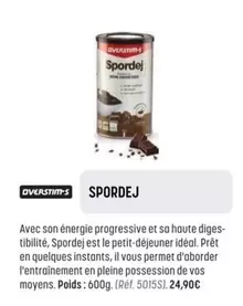 Overstims - Spordej offre à 24,9€ sur Bouticycle