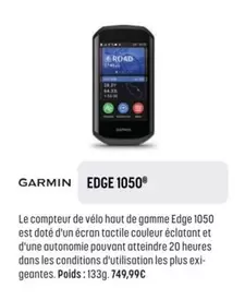 Garmin - Edge 1050 offre à 749,99€ sur Bouticycle