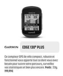Garmin - Edge 130 Plus offre à 199,99€ sur Bouticycle