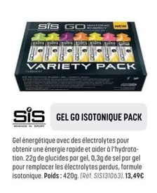 Sis - Gel Go Isotonique Pack offre à 13,49€ sur Bouticycle