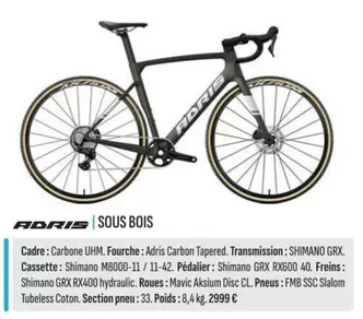 Adris - Cyclocross Sous Bois offre à 299€ sur Culture Vélo