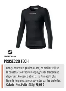 Castelli - Prosecco Tech offre à 79,95€ sur Culture Vélo