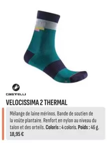 Castelli - Velocissima 2 Thermal offre à 18,95€ sur Culture Vélo