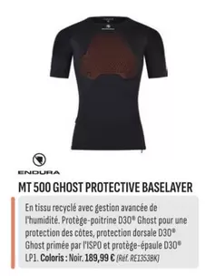 Endura - MT 500 Ghost Protective Baselayer offre à 18,99€ sur Culture Vélo
