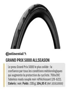 Grand Prix 5000 Allseason offre à 104,95€ sur Culture Vélo