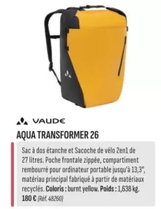 Vaude - Aqua Transformer 26 offre à 180€ sur Culture Vélo