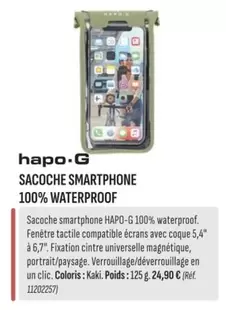 Hapo G - Sacoche Smartphone 100% Waterproof offre à 24,9€ sur Culture Vélo