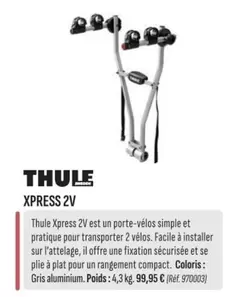 Thule - Xpress 2v offre à 99,95€ sur Culture Vélo