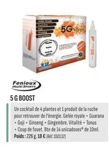 Fenioux - 5 G Boost offre à 18€ sur Culture Vélo