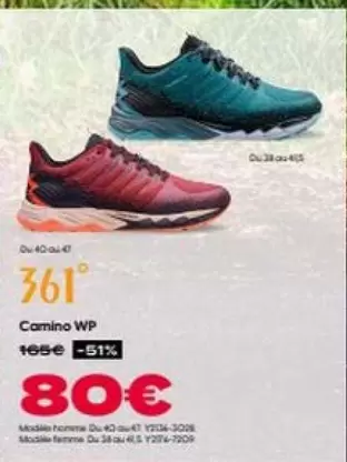 Camino Wp offre à 80€ sur City Sport