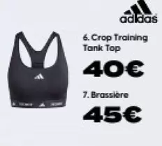 Adidas - Crop Training Tank Top offre à 40€ sur City Sport