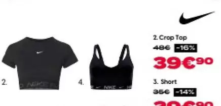 Nike - Crop Top offre à 39,9€ sur City Sport