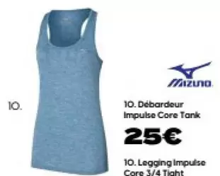 Mizuno - Débardeur Impulse Core Tank offre à 25€ sur City Sport