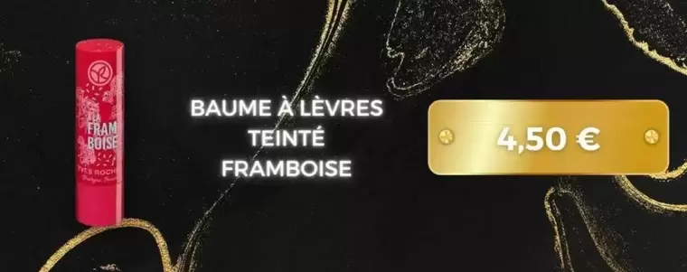 Yves Rocher - Baume À Levres Teinté Framboise offre à 4,5€ sur Yves Rocher