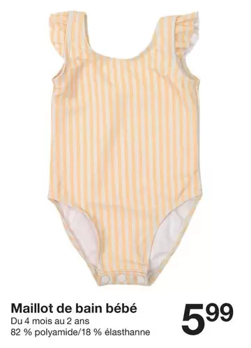 Maillot De Bain Bébé offre à 5,99€ sur Zeeman