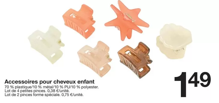 Accessoires Pour Cheveux Enfant offre à 1,49€ sur Zeeman