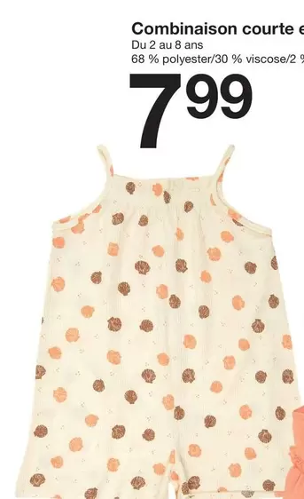 Combinaison Courte offre à 7,99€ sur Zeeman