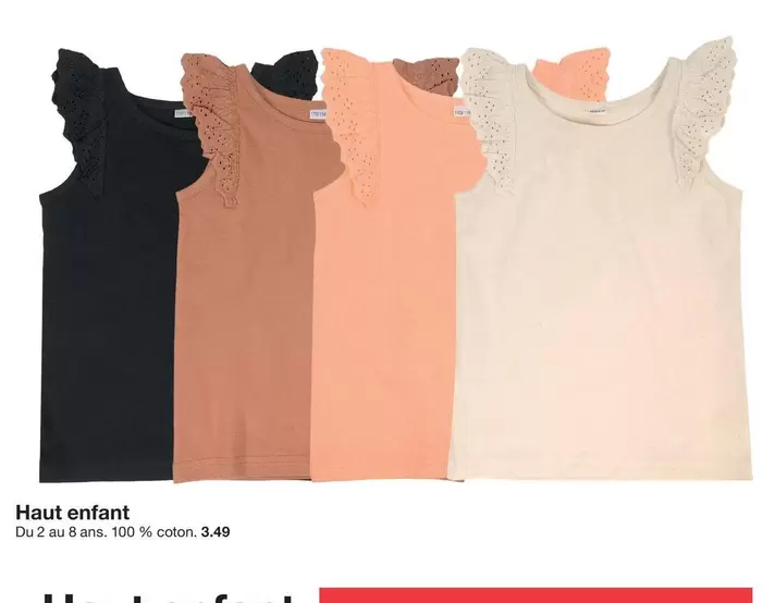 Haut Enfant offre à 3,49€ sur Zeeman