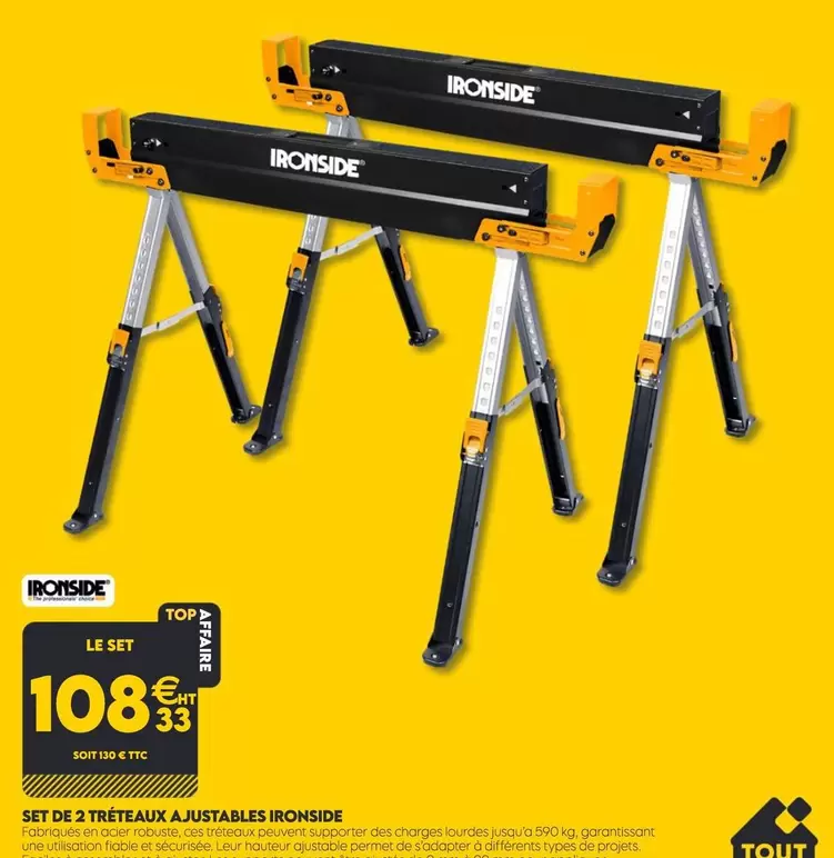 Set De 2 Thrêteaux Ajustables offre à 108,33€ sur Tout faire matériaux