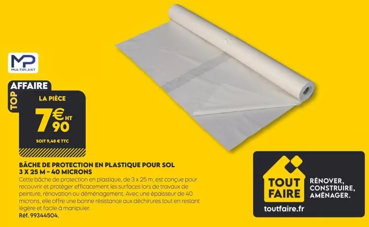 Facile - Bacide De Protection En Plastique Pour Sol offre à 7,9€ sur Tout faire matériaux