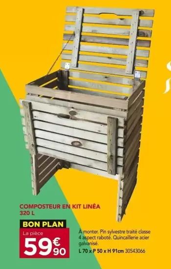 Composteur En Kit Linea 320L offre à 59,9€ sur Gedimat