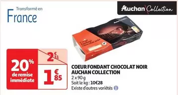 Auchan - Coeur Fondant Chocolat Noir offre à 1,85€ sur Auchan Hypermarché